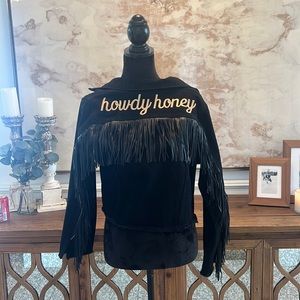 HOWDY fringe denim jacket